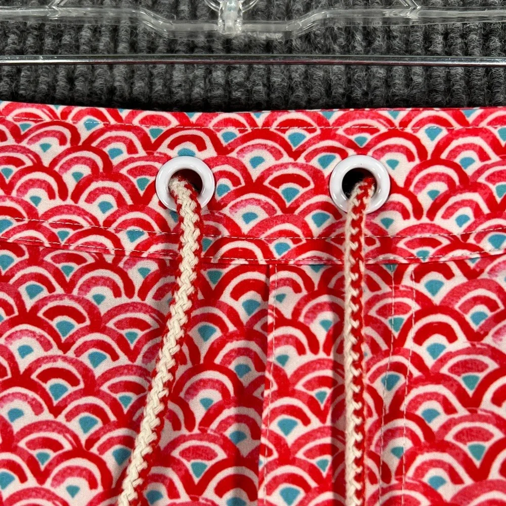 Johnnie O‎ Swim Trunks Shorts Mens 2XL XXL Red Geometric Beach Ocean Pool